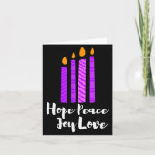 Carte Advent Evergreen Wreath Candles Hope Peace Joy Lov (Devant)
