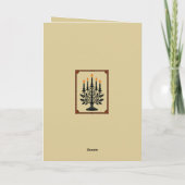 Carte Advent Stylized Candelabra Nordic Christmas (Dos)