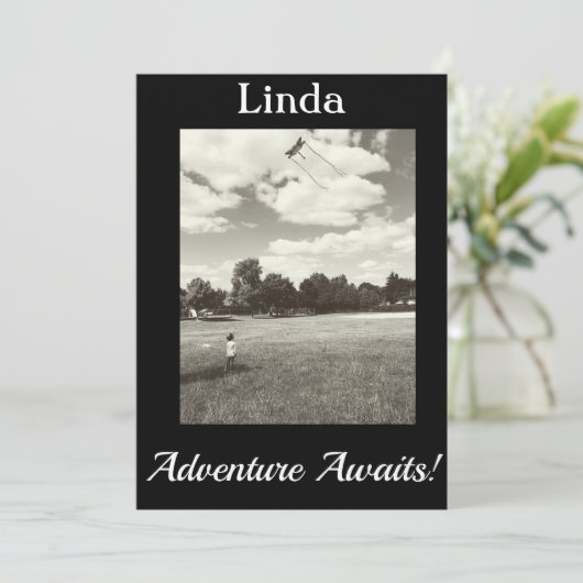 Carte Adventure Attend ! Inspiration de retraite future (Debout devant)