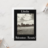 Carte Adventure Attend ! Inspiration de retraite future (Devant/Arrière en situation)