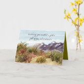 Carte Adventure Birthday Desert Mountain Landscape (Fleur jaune)