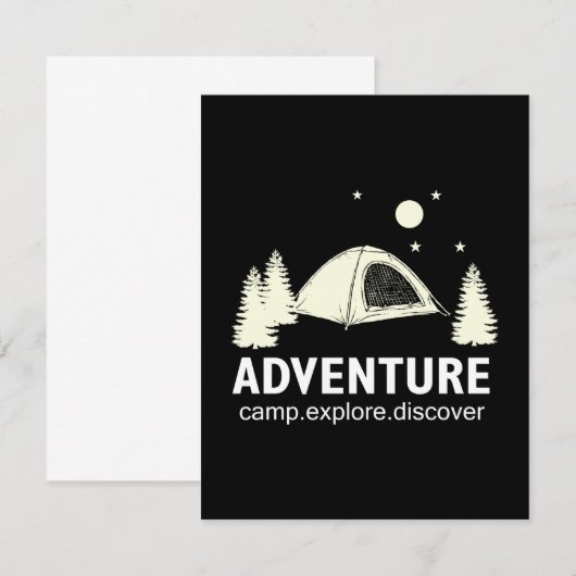 Carte Adventure Camp Explore and Discover (Devant / Derrière)