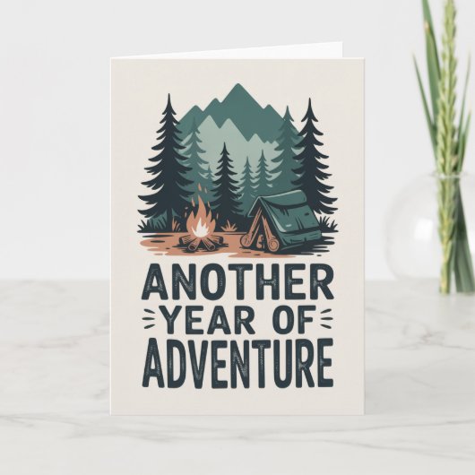 Carte Adventure Outdoor Birthday Card for men (Devant)