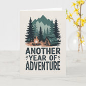 Carte Adventure Outdoor Birthday Card for men (Fleur jaune)