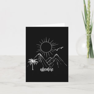 Carte Adventure Sunrise Mountains Randonnée Camper Campe