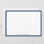 Carte Aegean Blue Elegant Moderne Flat Note (Devant)