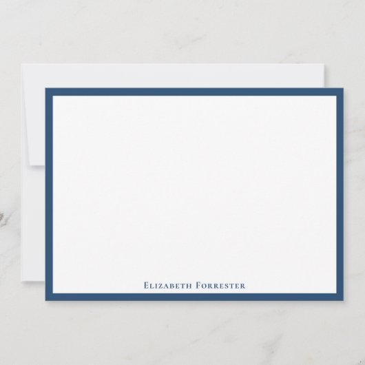 Carte Aegean Blue Elegant Moderne Flat Note (Devant)