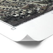 Carte aérienne Birdsboro PA Poster Pennsylvania 18 (Coin)