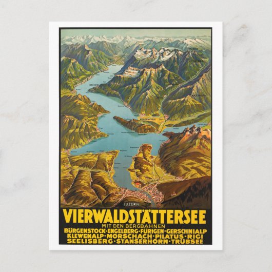 Carte aérienne de la Suisse centrale (Devant)