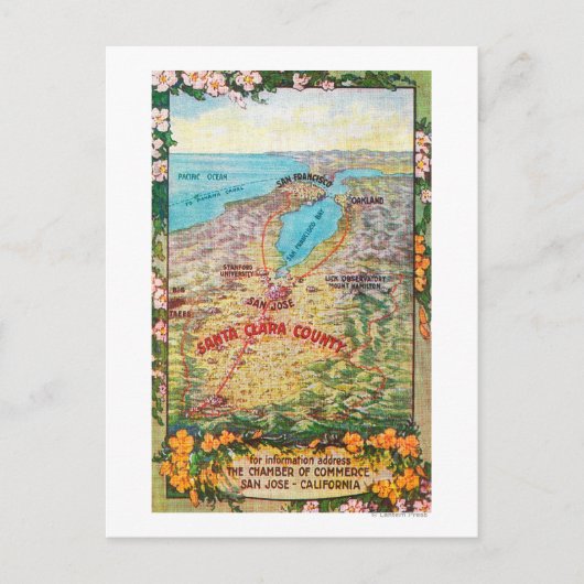 Carte aérienne du comté de Père Noël Clara (Devant)