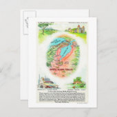 Carte aérienne du comté de Père Noël Clara avec si (Devant / Derrière)