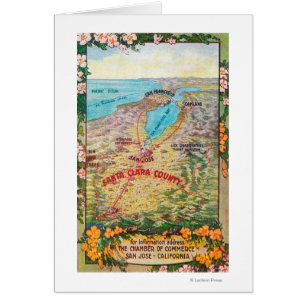 Carte aérienne du comté de Santa Clara