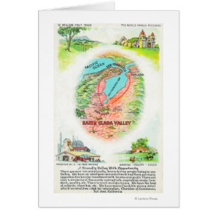 Carte aérienne du comté de Santa Clara avec des
