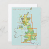 Carte aérienne du Royaume-Uni (Devant / Derrière)