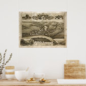 Carte aérienne Valley Forge PA Pennsylvania Poster (Cuisine)