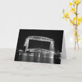 Carte Aéronef Lift Bridge photo noir & blanc (Fleur jaune)