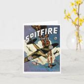 Carte Aéronefs d'avions de chasse Spitfire - Deuxième Gu (Fleur jaune)