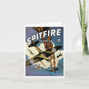 Carte Aéronefs d'avions de chasse Spitfire - Deuxième Gu