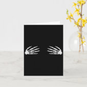 Carte Affaire Scary Skeleton Skull H (Fleur jaune)