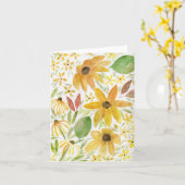 Carte Affaire Watercolor (Fleur jaune)