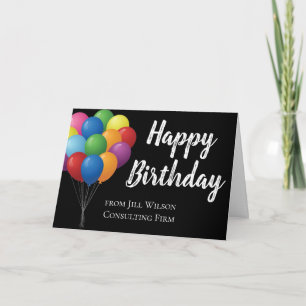 Carte Affaires personnalisées Ballons d'anniversaire heu