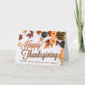 Carte Affaires personnalisées Thanksgiving Belles vacanc (Devant)