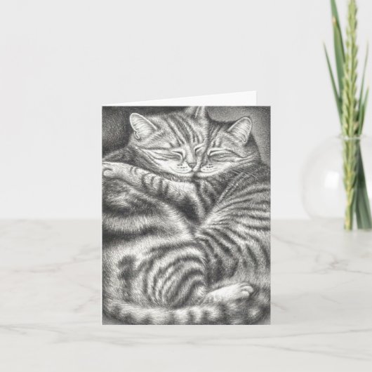 CARTE AFFECTION DE CAT TIGRÉ (Devant)