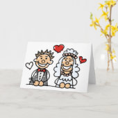 Carte affectueuse de couples de mariage (2) (Fleur jaune)