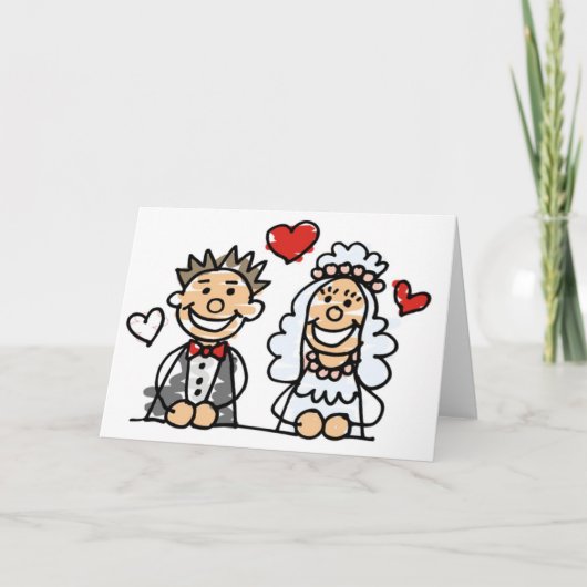 Carte affectueuse de couples de mariage (2) (Devant)