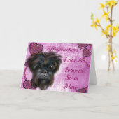 CARTE AFFENPINSCHER (Fleur jaune)