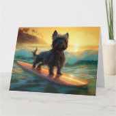Carte Affenpinscher Beach Surf Peinture (Devant)