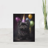 Carte Affenpinscher Chien Ballons d'anniversaire (Devant)