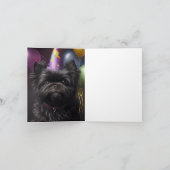 Carte Affenpinscher Chien Ballons d'anniversaire (Intérieur)