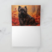 Carte Affenpinscher en automne Feuilles automne Inspiré (Intérieur)