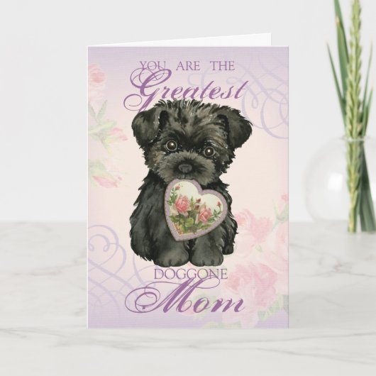 Carte Affenpinscher Heart Mom (Devant)
