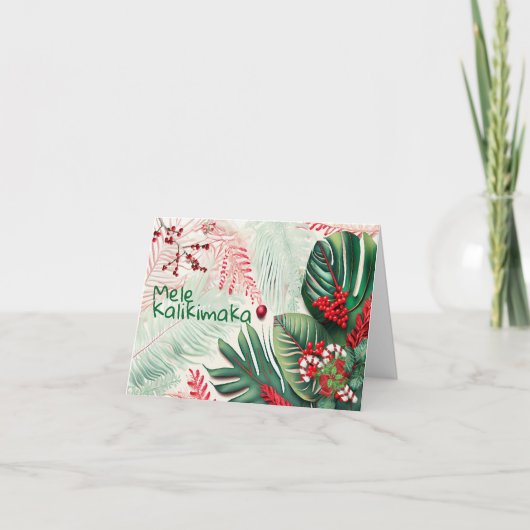 Carte Affichage de Noël hawaïen (Devant)