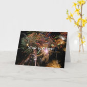 Carte Affichage Fireworks (Fleur jaune)