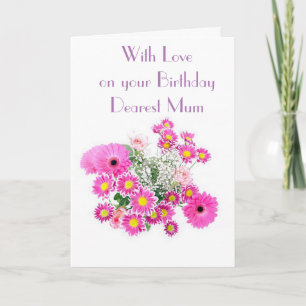 CARTE AFFICHAGE FLORAL MUM GREETING CARD