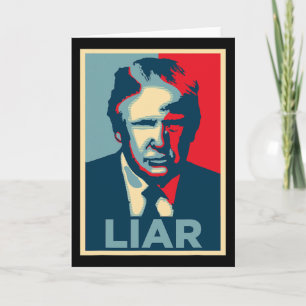Carte Affiche anti Trump Obama Espoir menteur 