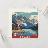 Carte Affiche Canada Travel (Devant/Arrière en situation)