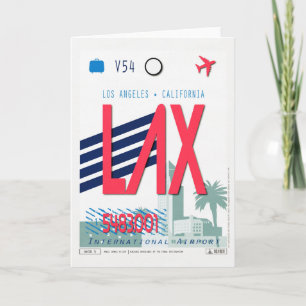 Carte Affiche de bagages de l'aéroport de Los Angeles