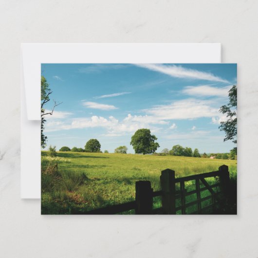 Carte Affiche de beau paysage rural (Devant)