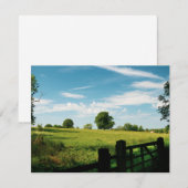 Carte Affiche de beau paysage rural (Devant / Derrière)