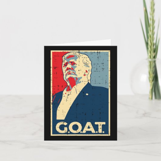 Carte Affiche de chèvre Trump 2024 (Devant)