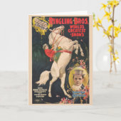 Carte Affiche De Cirque De Madame Ada Castello Sur Un Ch (Fleur jaune)