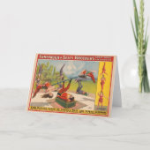 Carte Affiche de cirque montrant des actes acrobatiques, (Devant)