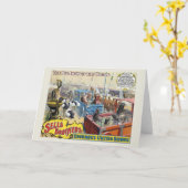 Carte Affiche De Cirque Montrant Des Animaux Sauvages Da (Fleur jaune)