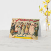 Carte Affiche De Cirque Montrant Des Femmes En Costume N (Fleur jaune)