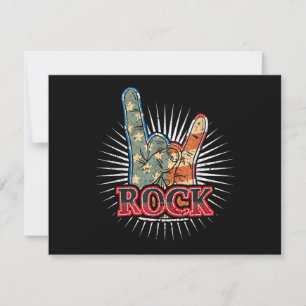 Carte Affiche de concert de groupe de rock vintage USA 7