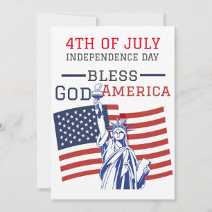 Carte Affiche de fête du 4 juillet Jour de l'Indépendanc